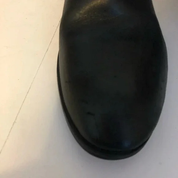 Lauren Ralph Lauren 7B Two Tone Brown and Black Leather Riding Boots Womens - Picture 12 of 14